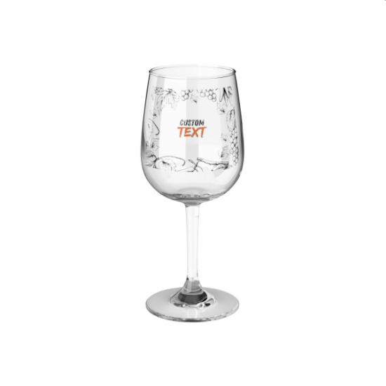 Picture of Custom Text Wine Glass.