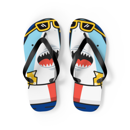 Picture of Safe Shark Flip Flops.