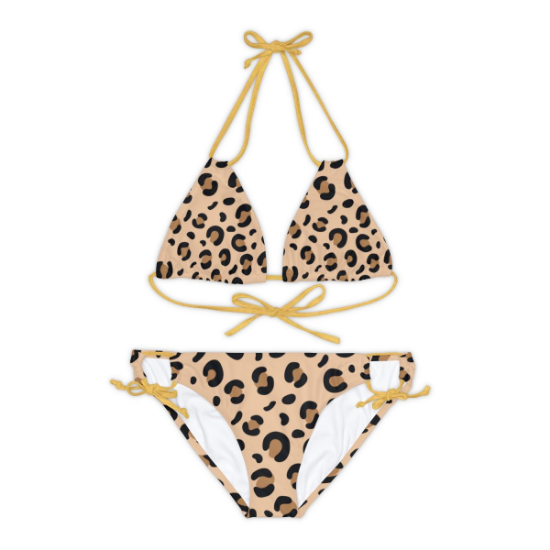 Picture of Animal Print Strappy Bikini.