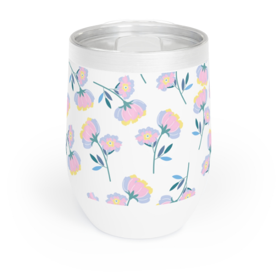 Picture of Flowers Wine Tumbler.