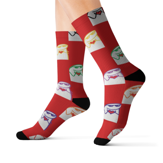 Picture of Meme Love Socks.