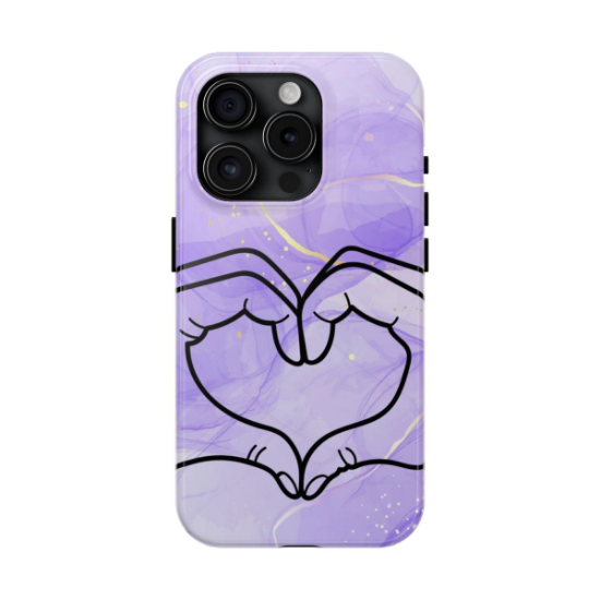 Picture of Heart Hand Phone Cases.