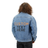 Picture of Custom Text Men's Denim Jacket.