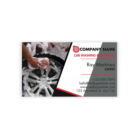 Picture of Car Washing Business Cards.