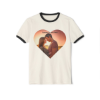 Picture of Custom Picture Heart Unisex Cotton Ringer T-Shirt.