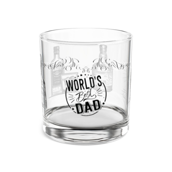 Picture of Best Dad Rocks Glass.