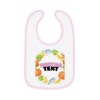 Picture of Custom Text Baby Contrast Trim Jersey Bib.