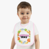 Picture of Custom Text Baby Contrast Trim Jersey Bib.