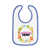 Picture of Custom Text Baby Contrast Trim Jersey Bib.