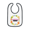 Picture of Custom Text Baby Contrast Trim Jersey Bib.