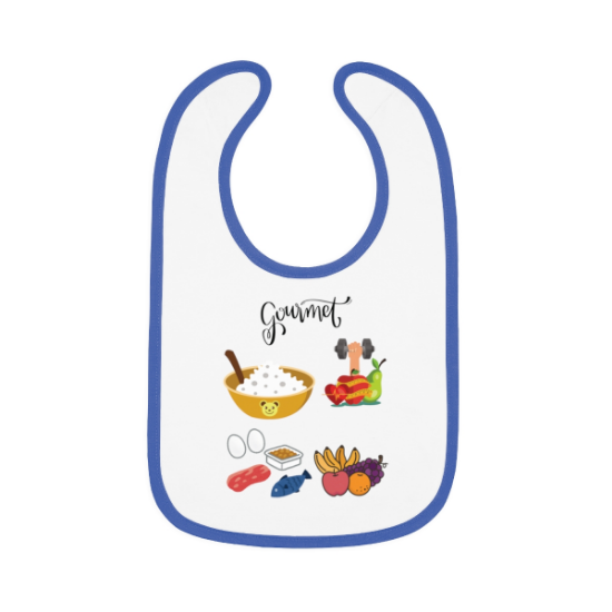 Picture of Gourmet Baby Contrast Trim Jersey Bib.