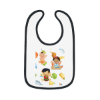 Picture of Happy Food Baby Contrast Trim Jersey Bib.