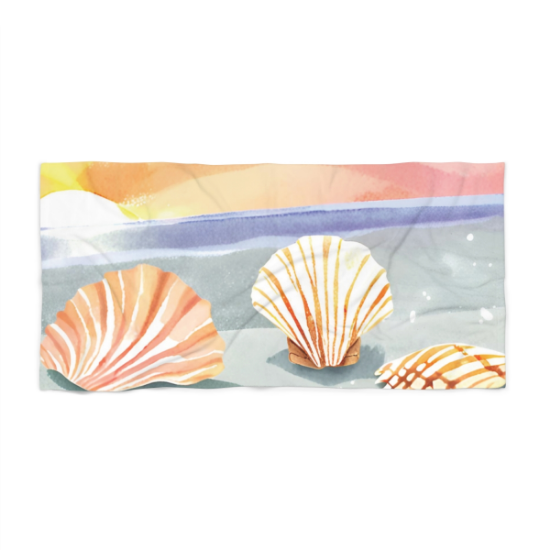 Picture of Sunset Conch Beach Towel.