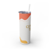 Picture of Custom Text Skinny Tumbler with Straw.