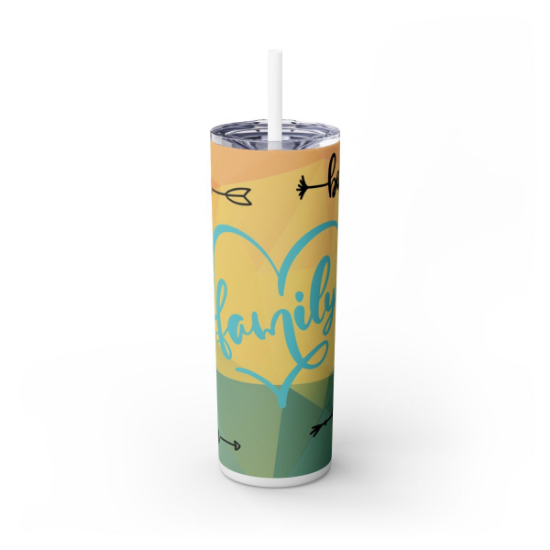 Picture of Family Skinny Tumbler with Straw.