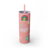 Picture of Break Time Skinny Tumbler with Straw.