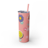 Picture of Break Time Skinny Tumbler with Straw.