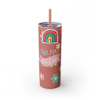 Picture of Break Time Skinny Tumbler with Straw.