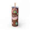 Picture of Break Time Skinny Tumbler with Straw.