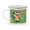 Picture of Captain Raccoon Enamel Camping Mug.