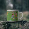 Picture of Captain Raccoon Enamel Camping Mug.