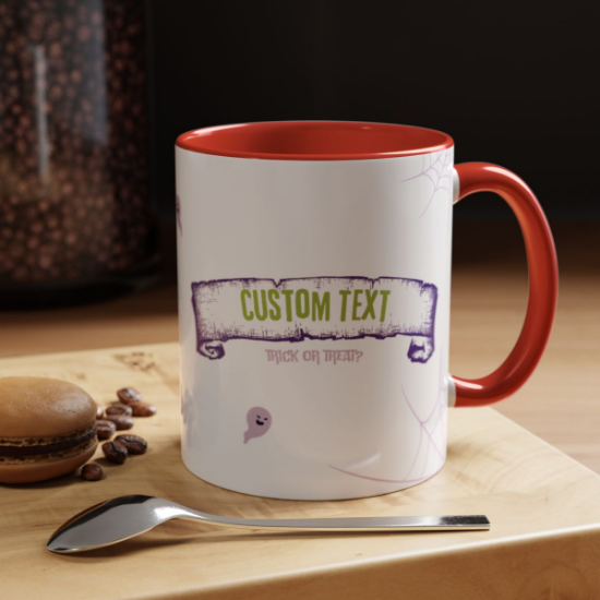 Picture of Custom Text Accent Coffee Mug (11oz).