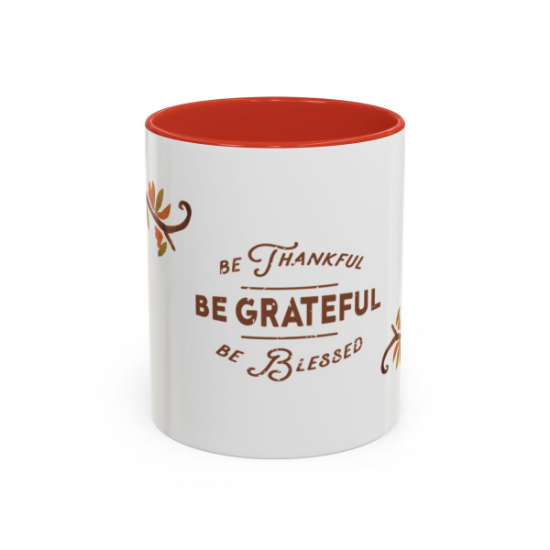 Picture of Be Grateful Accent Coffee Mug (11oz).