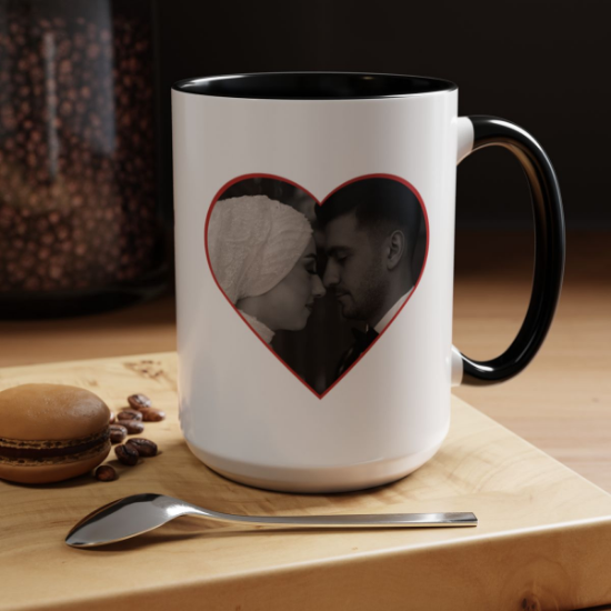 Picture of Custom Picture Accent Coffee Mug (15oz).