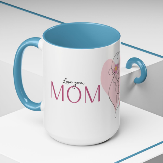 Picture of Best Mom Accent Coffee Mug (15oz).